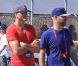 Ashton Kutcher assistant à l'entraînement de l'équipe de football américain The Dallas Cowboys à Oxnard, le 11 août 2012