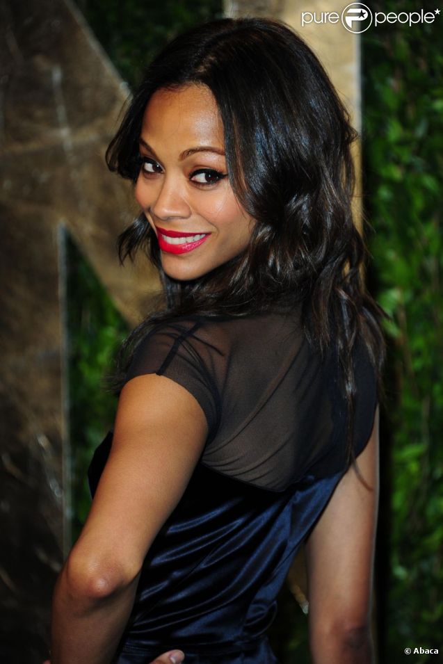 Zoe Saldana en février 2012.