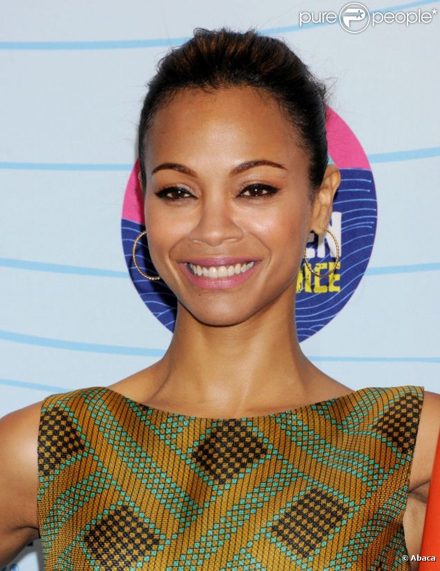 Zoe Saldana en juillet 2012.