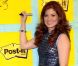 Debra Messing dans une école élémentaire pour promouvoir la marque Post-it, à New York, le 22 août 2012.