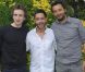 Nader Boussandel, Baptiste Lecaplain et Manu Payet lors du photocall de  Nous York  au Festival d'Angoulême, le 25 août 2012.