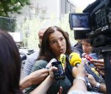 La conseillère presse de la ministre, Muriel Barthélémy à Bordeaux, le 31 août 2012.