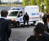 L'ambulance de Christiane Taubira à Bordeaux, le 31 août 2012.