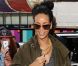 Rihanna à la gare de King Cross San Pancras, quitte Londres pour rejoindre Paris par l'Eurostar. Le 1er septembre 2012.