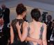 Romina Mondello et Olga Kurylenko, de dos, lors de la présentation du film To the Wonder lors de la Mostra de Venise le 2 septembre 2012
