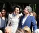 Mariage de Farida Khelfa et Henri Seydoux, sous le regard de Christian Louboutin et Arielle Dombasle, à la mairie du 17arrondissement de Paris, le 1er septembre 2012.