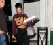 Rihanna sort du studio d'enregistrement à Londres le 8 septembre 2012