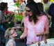Jennifer Garner à Santa Monica avec ses enfants Violet, Seraphina et le petit dernier Samuel le 16 septembre 2012, Los Angeles