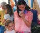 Jennifer Garner à Santa Monica avec ses enfants Violet, Seraphina et le petit dernier Samuel le 16 septembre 2012, Los Angeles