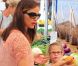 Jennifer Garner à Santa Monica avec ses enfants Violet, Seraphina et le petit dernier Samuel le 16 septembre 2012, Los Angeles