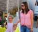 Jennifer Garner à Santa Monica avec ses enfants Violet, Seraphina et le petit dernier Samuel le 16 septembre 2012, Los Angeles