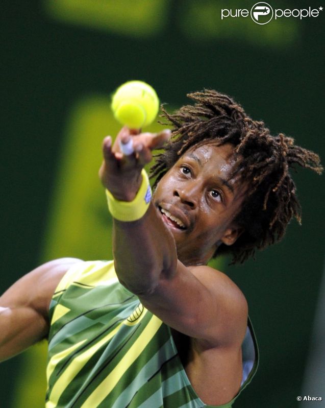 Gaël Monfils lors de l'Open du Qatar à Doha le 3 janvier 2012