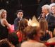 Nicole Calfan, Jamel Debbouze, Véronic Dicaire et Hugues Aufray sur le plateau d'enregistrement du Plus Grand Cabaret du Monde diffusé le 6 octobre sur France 2 et animé par Patrick Sébastien