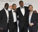  Omar Sy, Tony Parker, Boris Diaw et Fred Testot lors de la première édition du gala de charité "Monaco par coeur" au profit des associations Jeune J'écoute er CéKeDuBonheur à Monaco, le 22 septembre 2012 