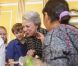 La princesse Benedikte recevait le 28 septembre 2012 à Amalienborg des enfants du Danemark et du Groenland.