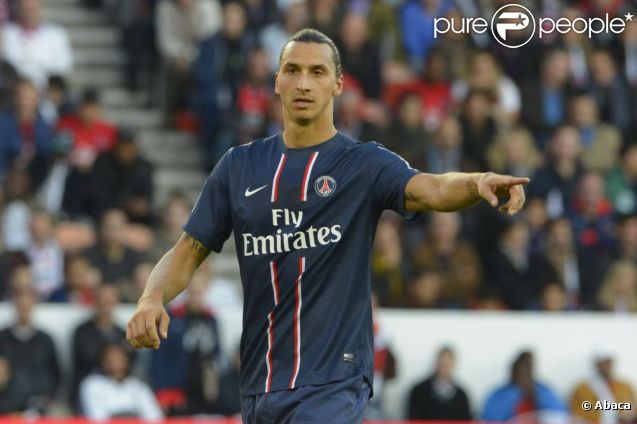 Zlatan Ibrahimovic pendant le match Paris Saint-Germain contre Sochaux au Parc des Princes. Paris, le 29 septembre 2012.