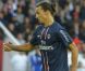 Zlatan Ibrahimovic pendant le match Paris Saint-Germain contre Sochaux au Parc des Princes. Paris, le 29 septembre 2012.