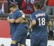 Kévin Gameiro célèbre son premier but face à Sochaux sur la pelouse du Parc des Princes. Paris, le 29 septembre 2012.