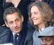 Nicolas Sarkozy et son fils Pierre, attentifs dans les gradins du Parc des Princes, assistent à la victoire du Paris Saint-Germain face à Sochaux. Paris, le 29 septembre 2012.