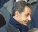 Nicolas Sarkozy, dans les gradins du Parc des Princes lors de la rencontre entre le Paris Saint-Germain et le FC Sochaux. Paris, le 29 septembre 2012.