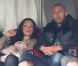 Émilie Nef Naf enceinte et son compagnon Jérémy Menez, confortablement installés dans les gradins du Parc des Princes, assistent à la rencontre entre le Paris Saint-Germain et le FC Sochaux. Paris, le 29 septembre 2012.