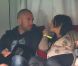 Émilie Nef Naf enceinte et son compagnon Jérémy Menez, confortablement installés dans les gradins du Parc des Princes, assistent à la rencontre entre le Paris Saint-Germain et le FC Sochaux. Paris, le 29 septembre 2012.