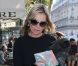 Kate Moss quittant le Café de Flore, à Paris, le 1er octobre 2012.