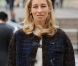 Alexandra Golovanoff arrive au défilé Louis Vuitton le 3 octobre 2012 à Paris