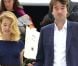 Natalia Vodianova et Antoine Arnault arrivent au défilé Vuitton le 3 octobre à Paris