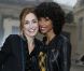Julie Gayet et Sonia Rolland lors du cocktail Tod's à Paris le 1er octobre 2012 à l'ambassade d'Italie
