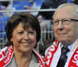 Martine Aubry et son père Jacques Delors, à Paris, le 14 mai 2011.