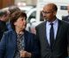 Martine Aubry et Harlem Désir à Paris, le 12 septembre 2012.