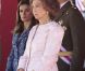 La famille royale d'Espagne était rassemblée en tenue officielle le 1er octobre 2012 pour la remise de la Croix du mérite collectif San Fernando au régiment de cavalerie Alcantara.