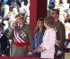 La famille royale d'Espagne était rassemblée en tenue officielle le 1er octobre 2012 pour la remise de la Croix du mérite collectif San Fernando au régiment de cavalerie Alcantara.