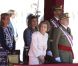 La famille royale d'Espagne était rassemblée en tenue officielle le 1er octobre 2012 pour la remise de la Croix du mérite collectif San Fernando au régiment de cavalerie Alcantara.