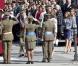 La famille royale d'Espagne était rassemblée en tenue officielle le 1er octobre 2012 pour la remise de la Croix du mérite collectif San Fernando au régiment de cavalerie Alcantara.