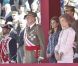 La famille royale d'Espagne était rassemblée en tenue officielle le 1er octobre 2012 pour la remise de la Croix du mérite collectif San Fernando au régiment de cavalerie Alcantara.