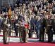 La famille royale d'Espagne était rassemblée en tenue officielle le 1er octobre 2012 pour la remise de la Croix du mérite collectif San Fernando au régiment de cavalerie Alcantara.