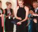 La princesse Charlene a coupé le ruban inaugural de la Salle blanche. Le prince Albert et la princesse Charlene de Monaco étaient les invités d'honneur de la 2e édition du Ballo del Giglio (Bal du Lys), dans la Salle blanche du Palazzo Pitti, à Florence, le 10 octobre 2012.