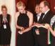 Le prince Albert et la princesse Charlene de Monaco, chargée de couper le ruban inaugural, étaient les invités d'honneur de la 2e édition du Ballo del Giglio (Bal du Lys), dans la Salle blanche du Palazzo Pitti, à Florence, le 10 octobre 2012.