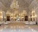 La Salle blanche du Palazzo Pitti. Le prince Albert II de Monaco et la princesse Charlene étaient les invités d'honneur de la 2e édition du Ballo del Giglio (Bal du Lys), dans la Salle blanche du Palazzo Pitti, à Florence, le 10 octobre 2012.