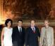  Le prince Albert de Monaco et la princesse Charlene en visite à Florence le 10 octobre 2012, reçus par le maire Matteo Rizzi et son épouse Agnese à l'Hôtel de Ville (Palazzo Vecchio), avant le Bal du Lys au Palazzo Pitti. 
