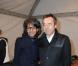 Audrey Pulvar et Michel Denisot participent au service du curry géant cuisiné avec des légumes destinés à être jetés, pour dénoncer le gaspillage alimentaire, à Paris, le samedi 13 octobre 2012.