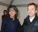 Audrey Pulvar et Michel Denisot participent au service du curry géant cuisiné avec des légumes destinés à être jetés, pour dénoncer le gaspillage alimentaire, à Paris, le samedi 13 octobre 2012.