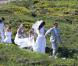Jean-Luc Delarue et Anissa Khel le jour de leur mariage le 12 mai 2012 à Sauzon