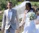 Jean-Luc Delarue et Anissa Khel le jour de leur mariage le 12 mai 2012 à Sauzon
