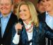 Ann Romney, première supportrice de son époux candidat à la présidence des États-Unis Mitt Romney, s'exprime lors d'un meeting à la Winthrop University. Rock Hill (Caroline du Sud), le 18 janvier 2012.