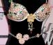 Le soutien-gorge Floral Fantasy de Victoria's Secret, accessoirisée d'une ceinture, que portera Alessandra Ambrosio lors du très sexy défilé de la marque de lingerie. New York, le 18 octobre 2012.