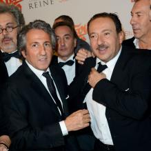 Richard Anconina et Patrick Timsit à l'avant-première de <em>Stars 80</em> à Paris, le 19 octobre 2012.
