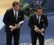 Iker Casillas et Xavi Hernandez recoivent leurs prix lors du Prix Prince des Asturies à Oviedo le 26 octobre 2012
